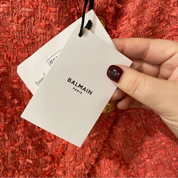 NWT Balmain Textured Tweed Mini Skirt - Picture 8 of 11